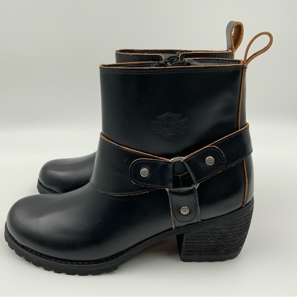 Harley-Davidson Lalanne Black Motorcycle Women’s Harness Boots. Size 9.5. (NWT). - Picture 3 of 11